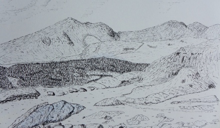The Scafell range of mountains 